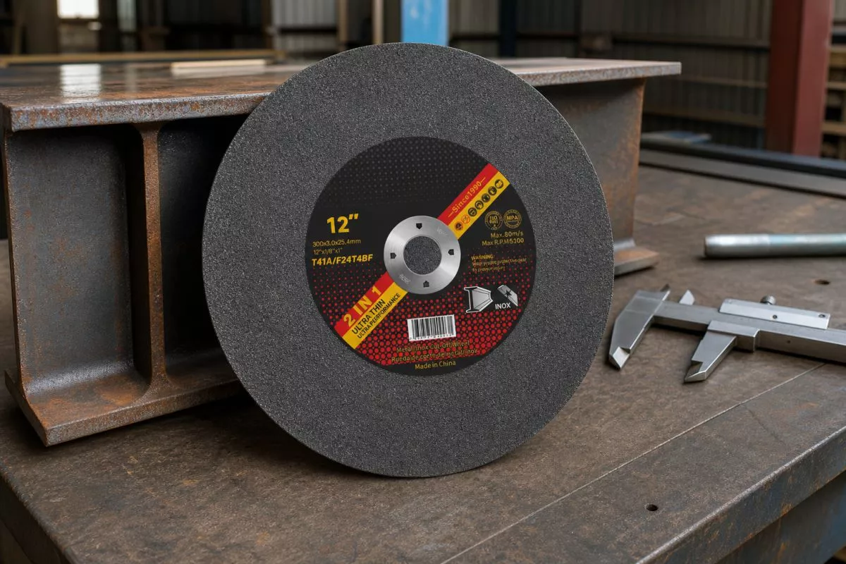 Disco de corte de 12 pulgadas (300 mm) para servicio pesado, con espesor de 3.0 mm, para acero estructural y sierras de inglete de 12 pulgadas