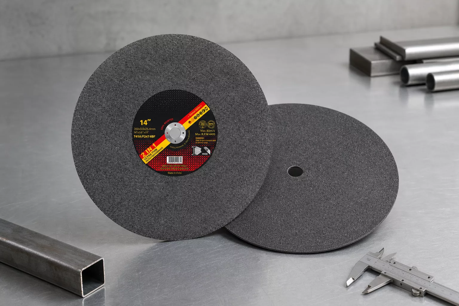 Disco de corte T41 de 14 pulgadas (350 mm) para fabricación de acero y corte industrial