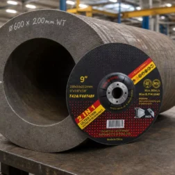 Disco de corte de metal de 230 mm y 3.0 mm para amoladora angular grande, para corte de tuberías de acero y secciones metálicas pesadas